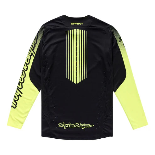 Maglia TROY LEE DESIGNS SPRINT Maniche Lunghe Nero/Giallo