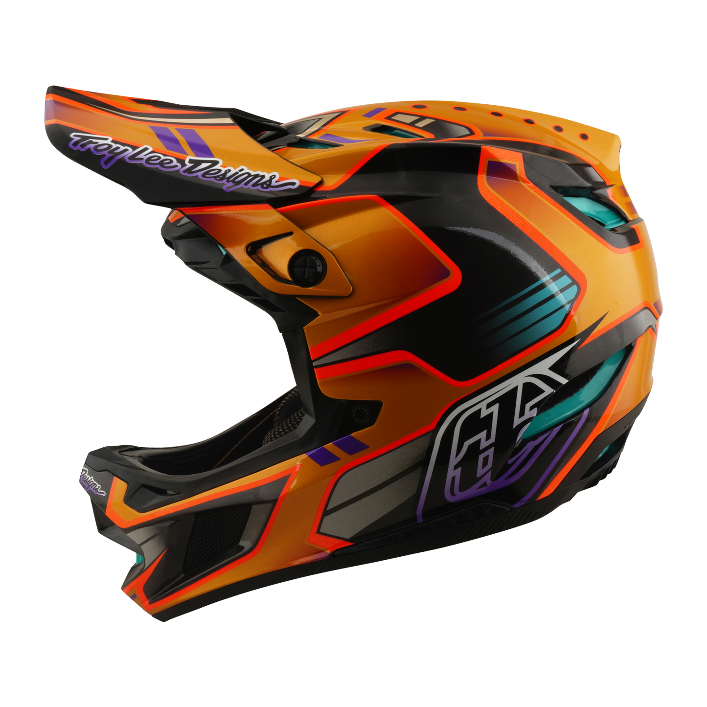 Přilba MTB TROY LEE DESIGNS D4 CARBON MIPS Crest Gold