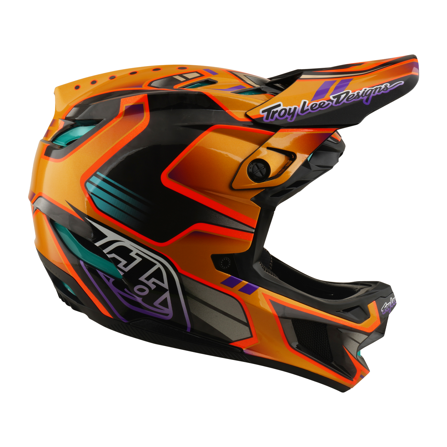 Přilba MTB TROY LEE DESIGNS D4 CARBON MIPS Crest Gold