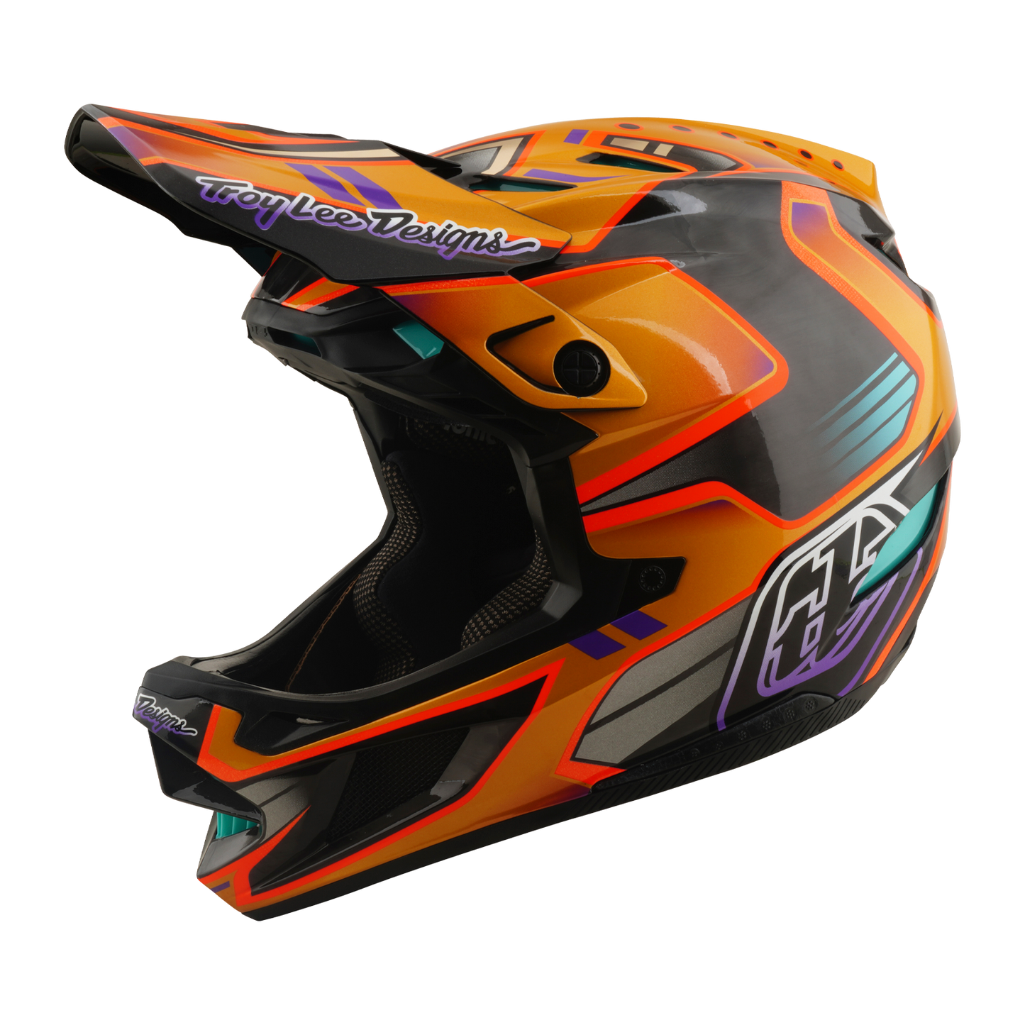 Přilba MTB TROY LEE DESIGNS D4 CARBON MIPS Crest Gold