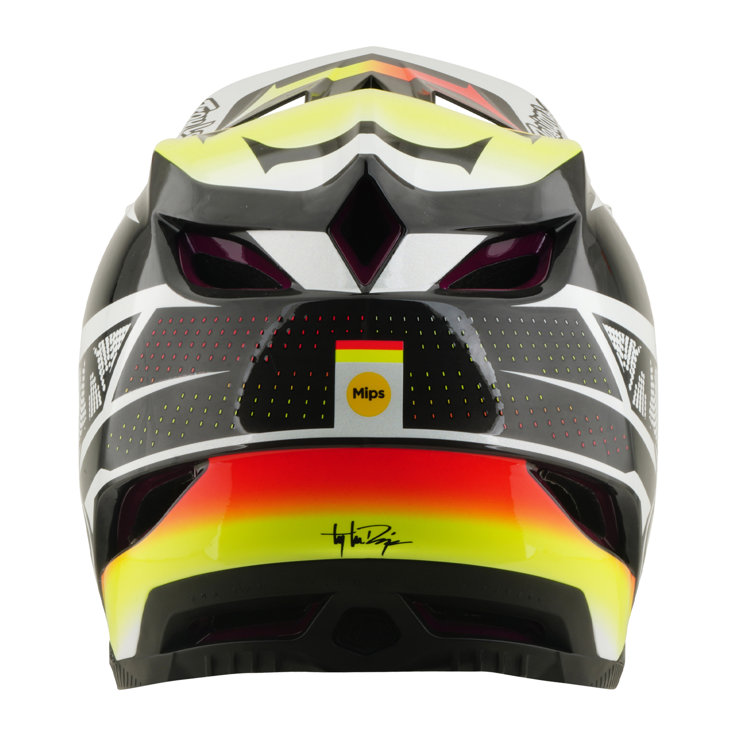 Casco MTB TROY LEE DESIGNS D4 CARBON MIPS Lined Up Nero/Giallo