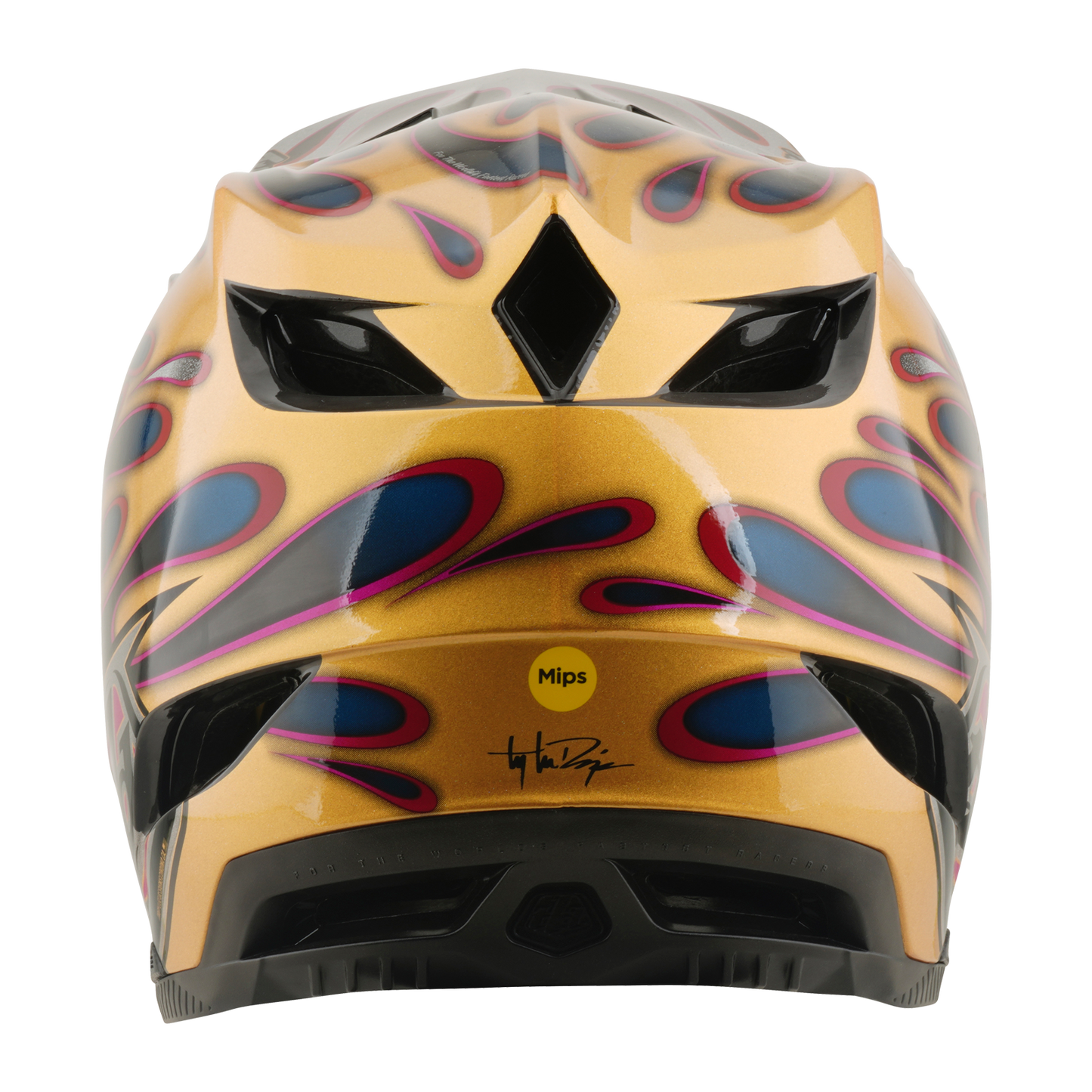 Casque VTT TROY LEE DESIGNS D4 CARBON MIPS Overspray Gold/Noir