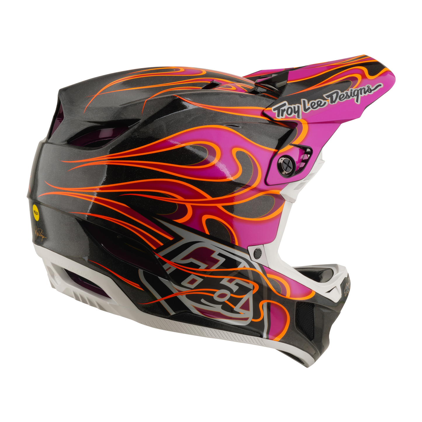 MTB-helm TROY LEE DESIGNS D4 CARBON MIPS Torched Carbon/Magenta