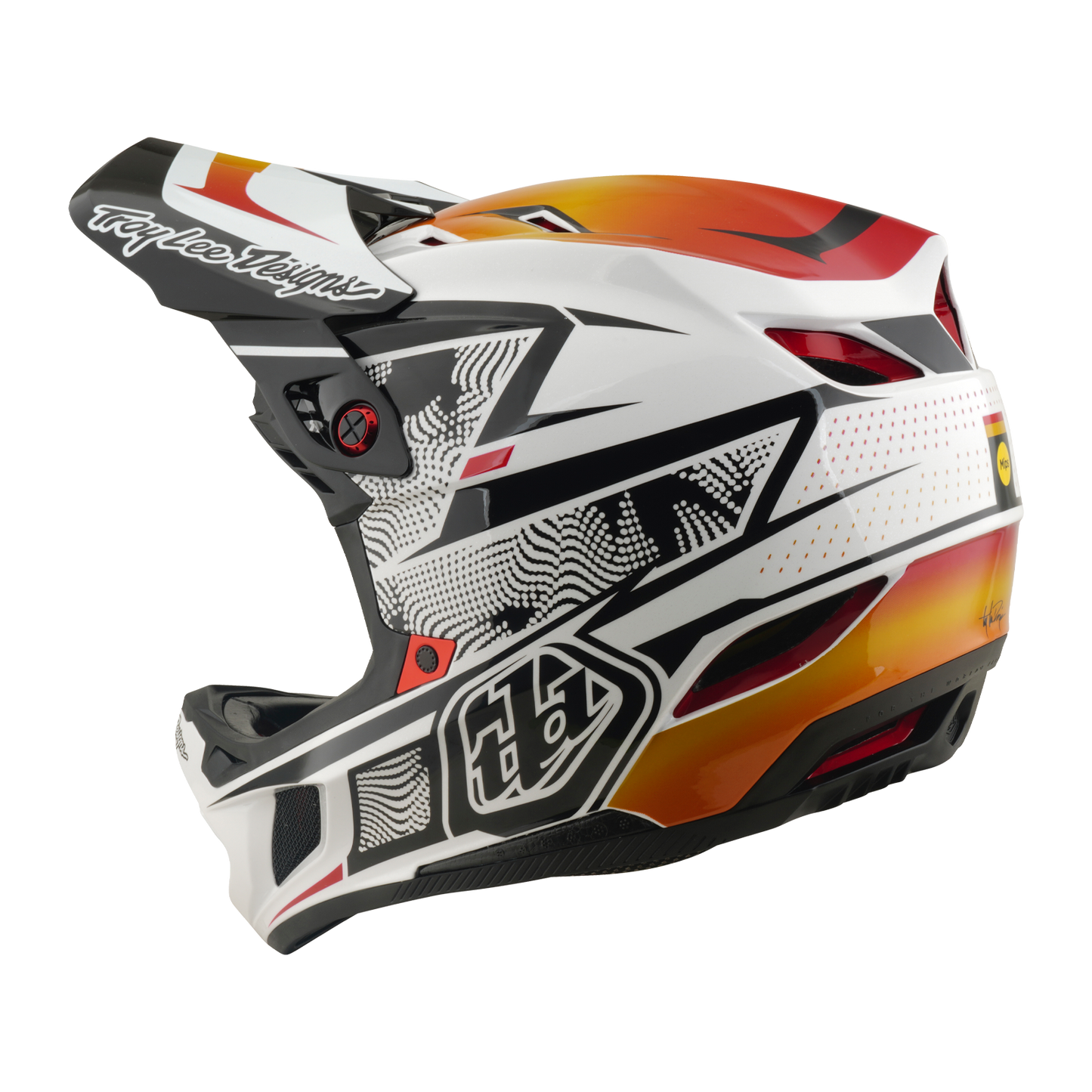 MTB-hjälm TROY LEE DESIGNS D4 COMPOSITE MIPS LINED UP Vit