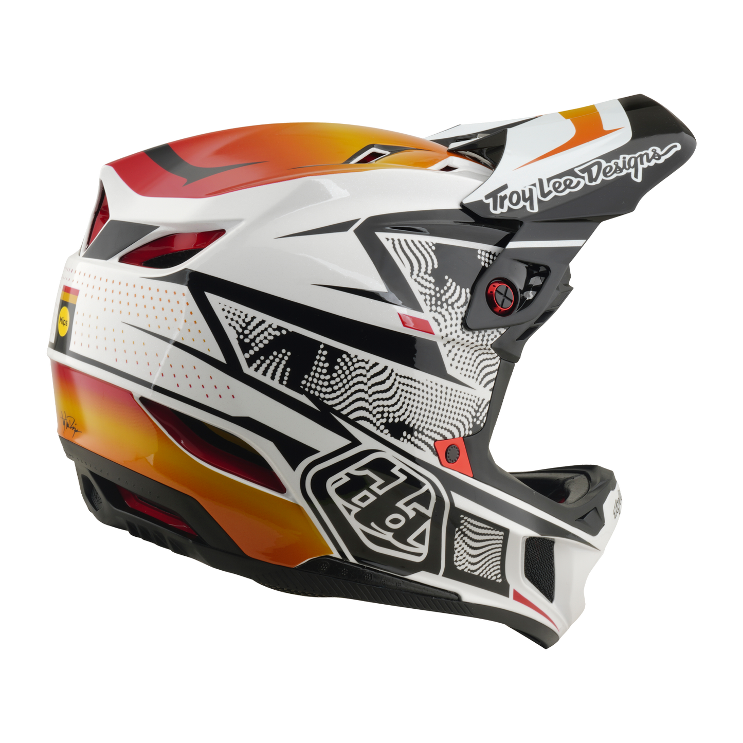MTB-hjälm TROY LEE DESIGNS D4 COMPOSITE MIPS LINED UP Vit