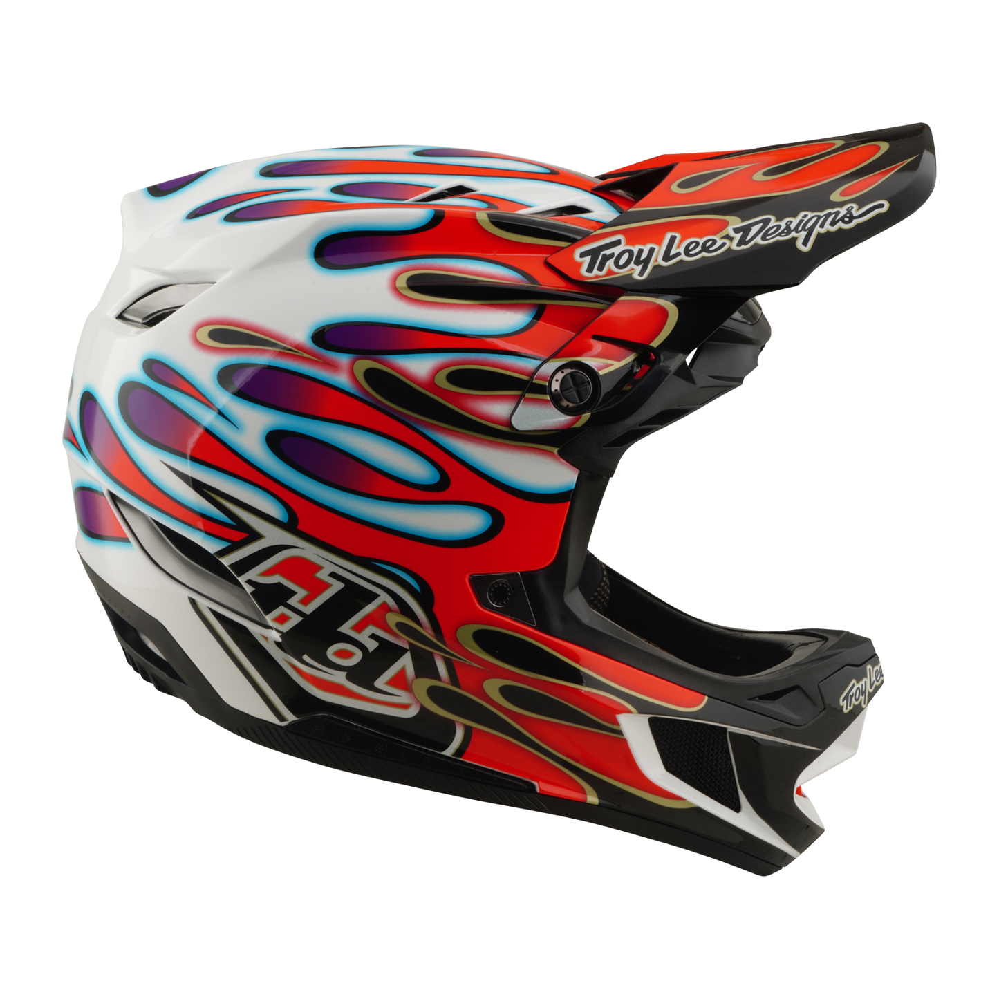 MTB-helm TROY LEE DESIGNS D4 COMPOSITE MIPS OVERSPRAY Wit/Rood