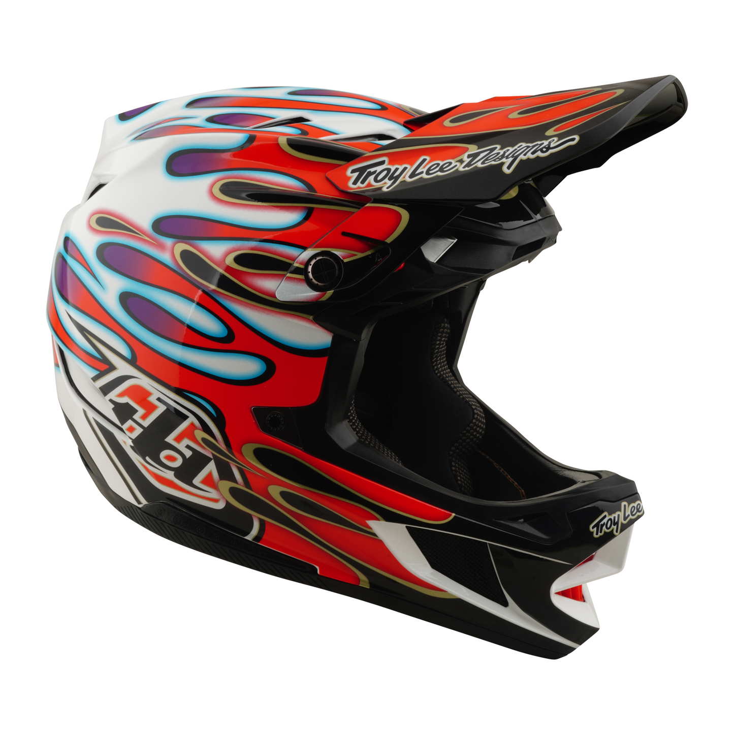MTB-helm TROY LEE DESIGNS D4 COMPOSITE MIPS OVERSPRAY Wit/Rood