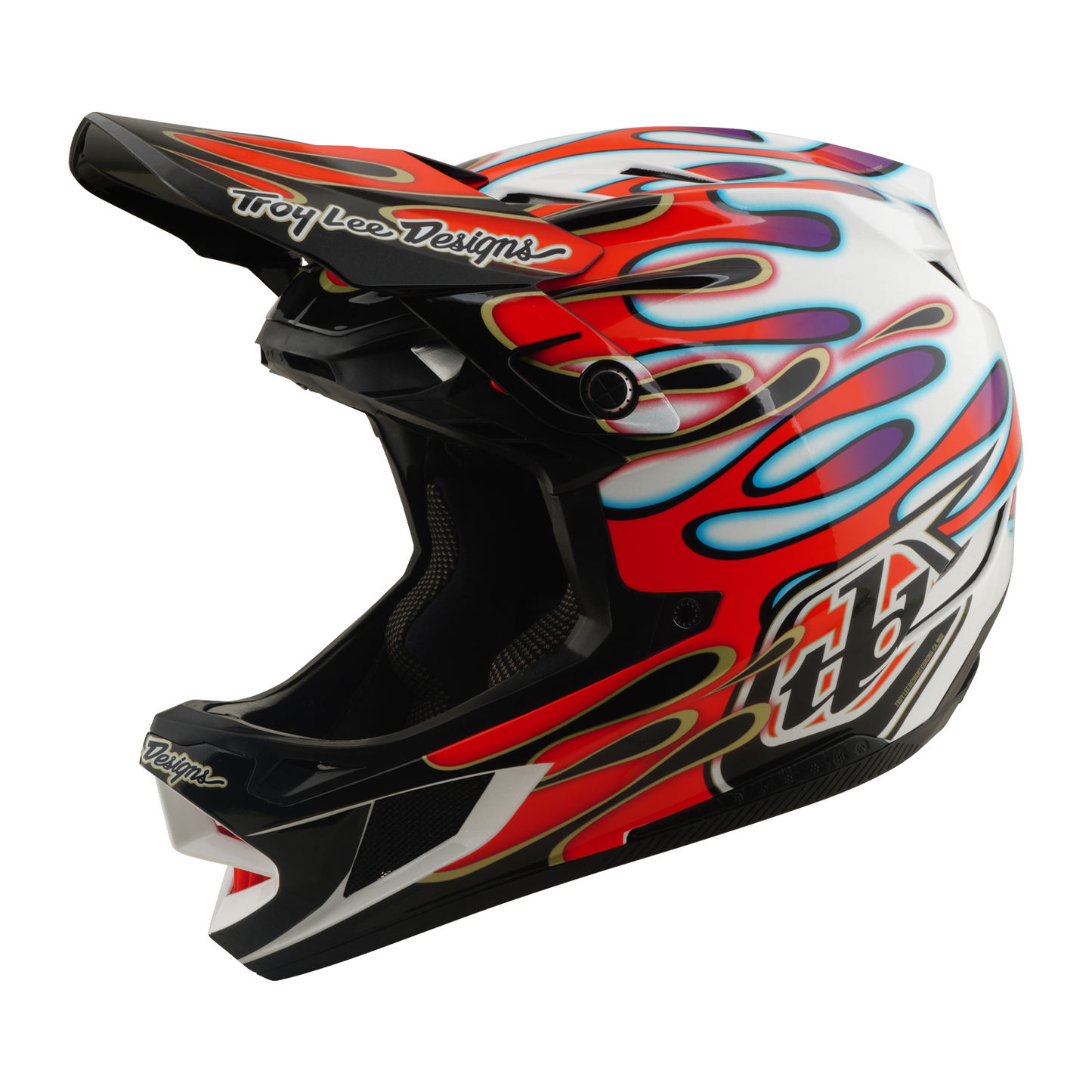 MTB-helm TROY LEE DESIGNS D4 COMPOSITE MIPS OVERSPRAY Wit/Rood