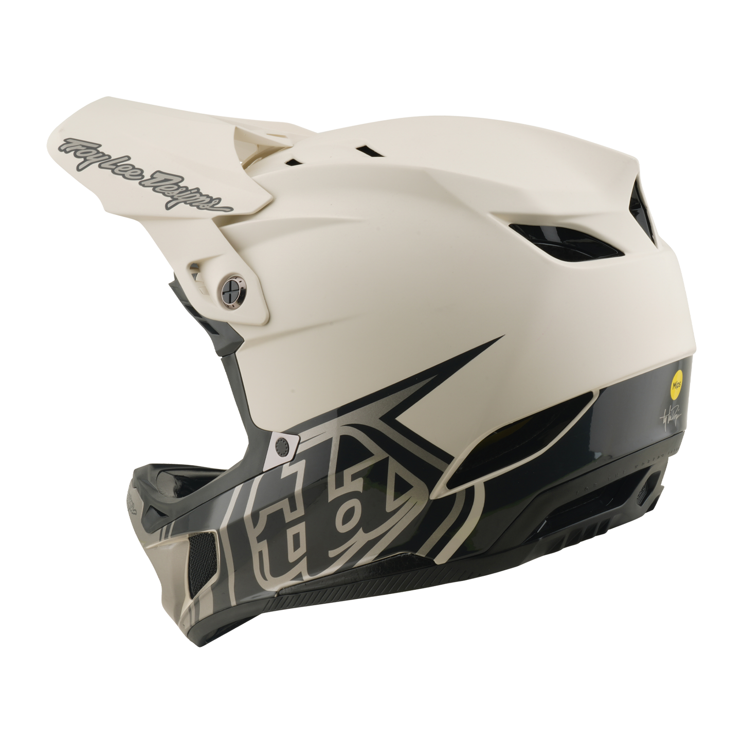 Kask MTB TROY LEE DESIGNS D4 COMPOSITE MIPS STEALTH PUMICE Biały