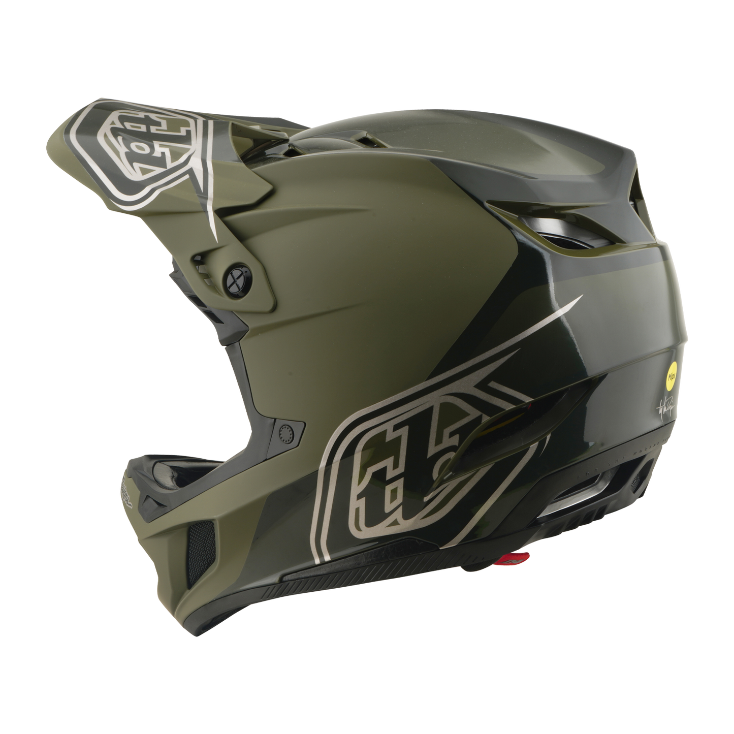 MTB-Helm TROY LEE DESIGNS D4 POLYACRYLITE MIPS SHADOW BEETLE Kaki