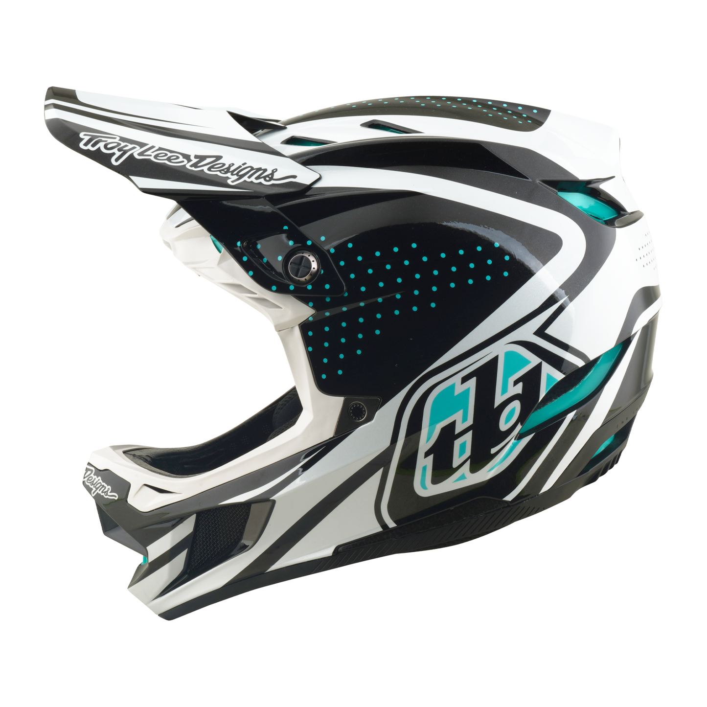 Casco MTB TROY LEE DESIGNS D4 POLYACRYLITE MIPS THE LINE Charcoal/Blanco