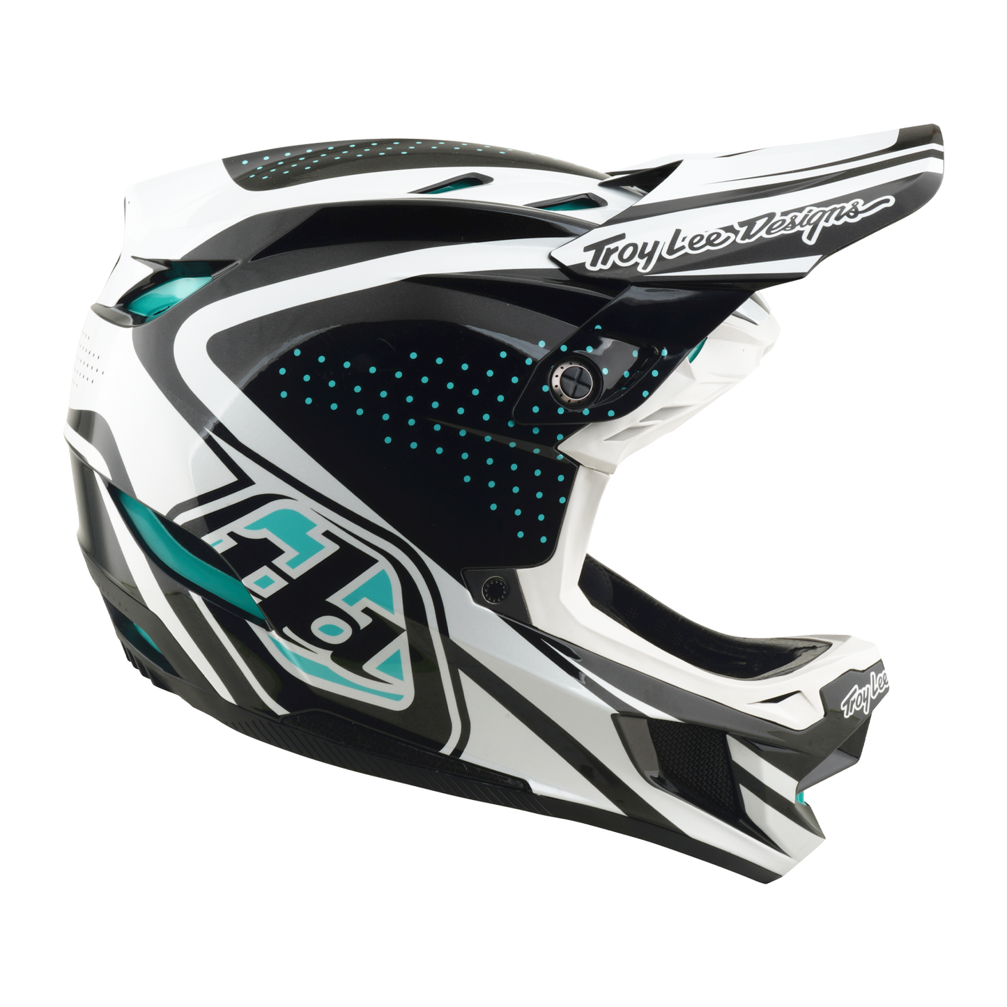 Casco MTB TROY LEE DESIGNS D4 POLYACRYLITE MIPS THE LINE Charcoal/Blanco