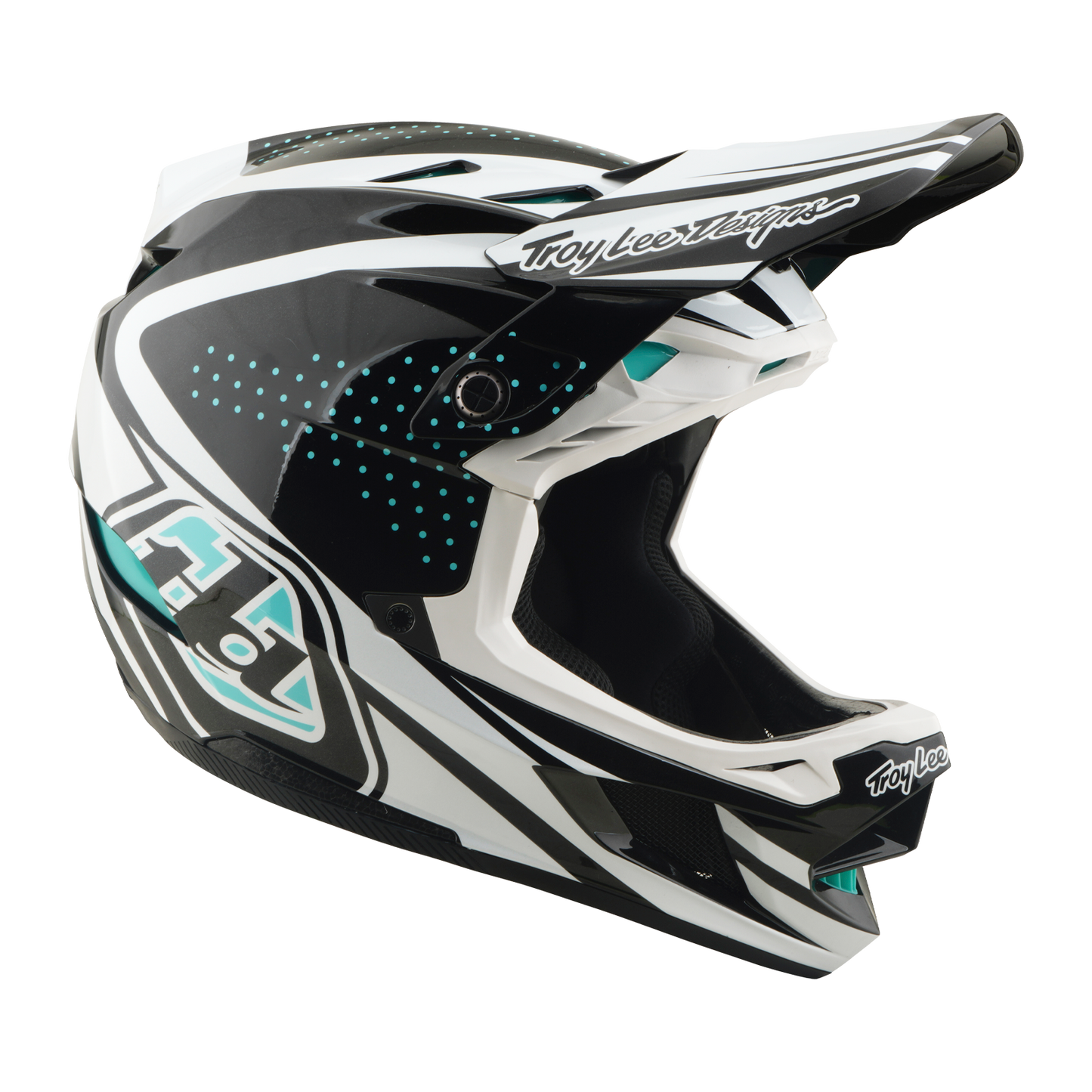 Casco MTB TROY LEE DESIGNS D4 POLYACRYLITE MIPS THE LINE Charcoal/Blanco