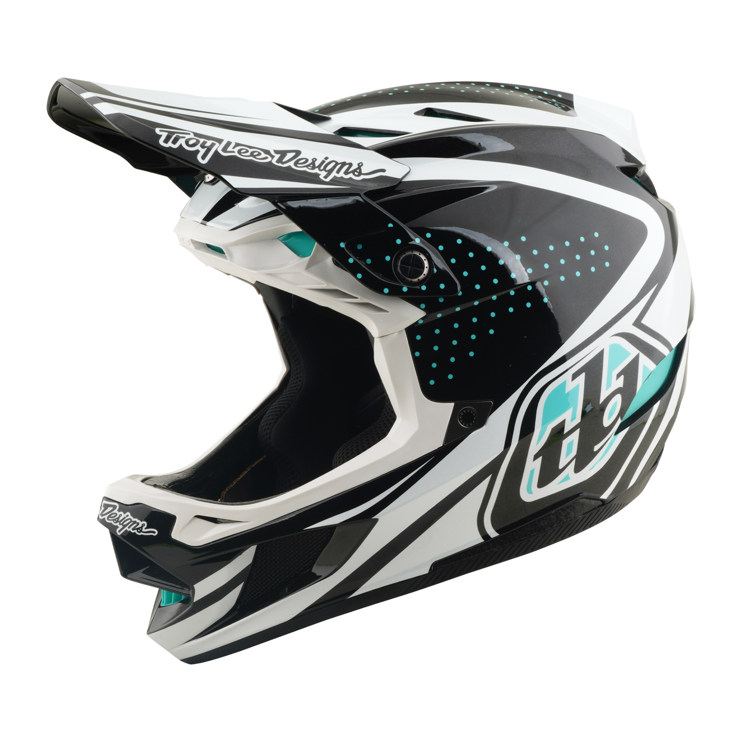Casco MTB TROY LEE DESIGNS D4 POLYACRYLITE MIPS THE LINE Charcoal/Blanco