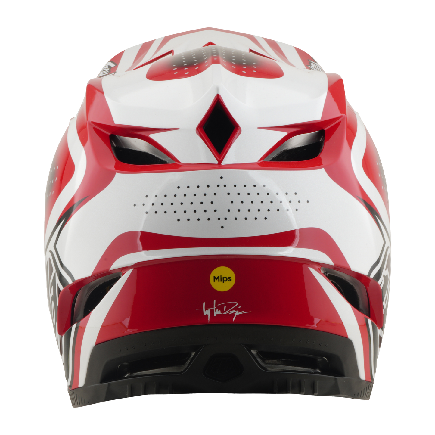Casco MTB TROY LEE DESIGNS D4 POLYACRYLITE MIPS THE LINE Rojo/Blanco