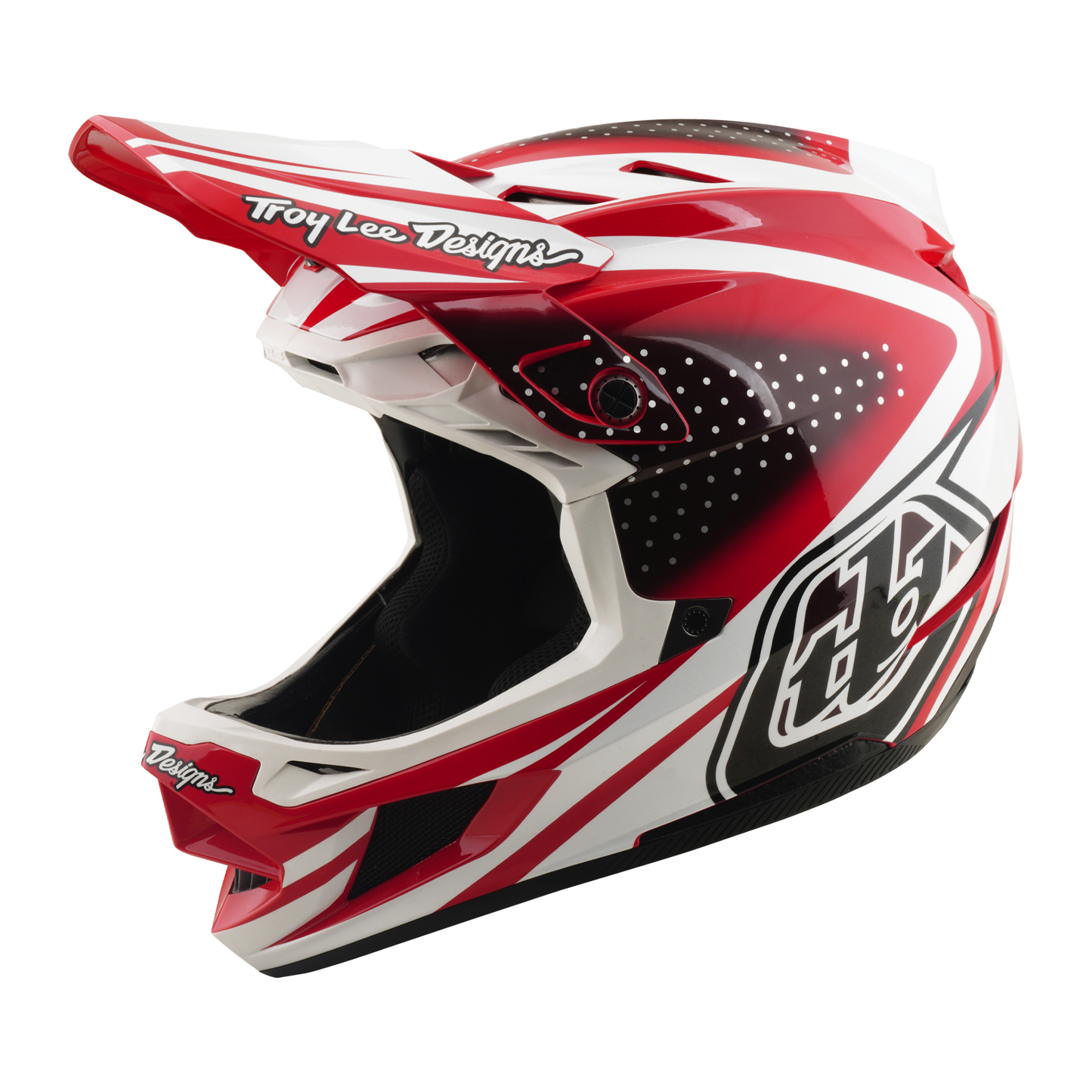 Casco MTB TROY LEE DESIGNS D4 POLYACRYLITE MIPS THE LINE Rojo/Blanco