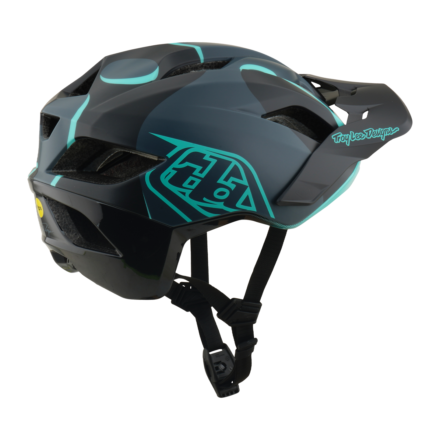 Helma na MTB TROY LEE DESIGNS FLOWLINE SE MIPS BADGE Carbon/Modrá