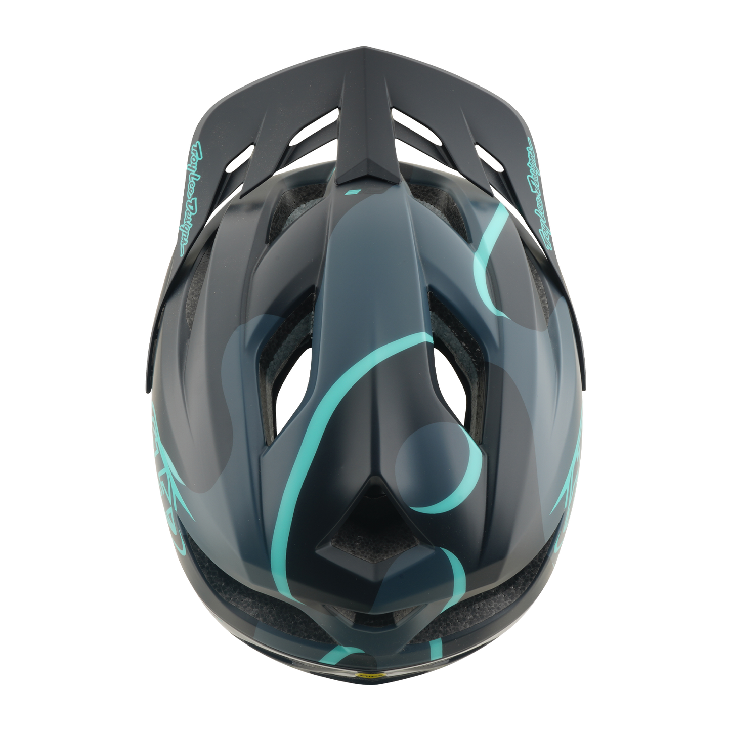 Helma na MTB TROY LEE DESIGNS FLOWLINE SE MIPS BADGE Carbon/Modrá