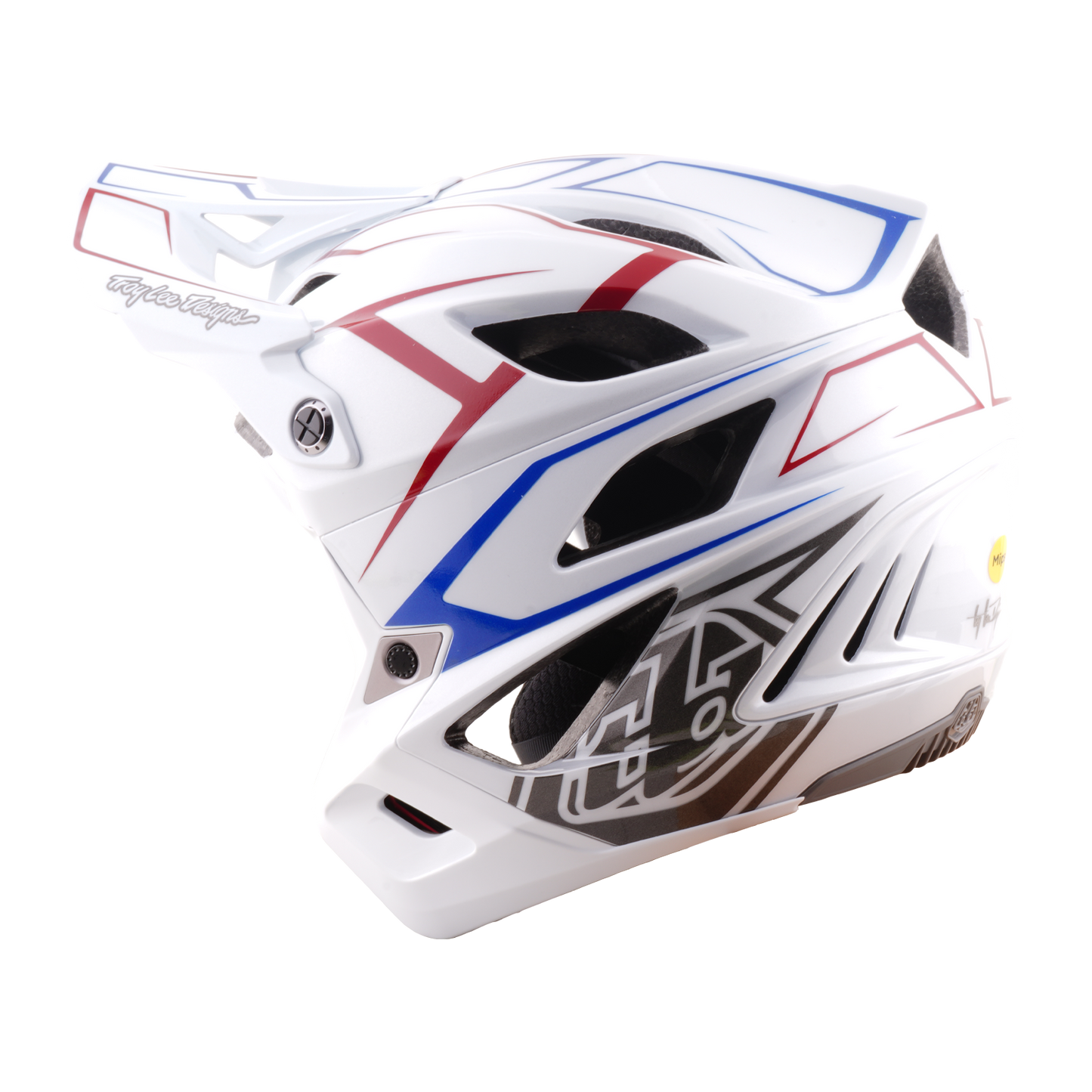 Casque VTT TROY LEE DESIGNS STAGE STUNT PINSTRIPE Blanc