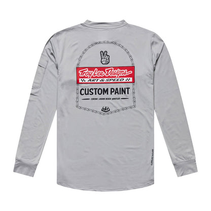 Biciklistički dres dugih rukava TROY LEE DESIGNS RUCKUS RIDE CUSTOM PAINT, boja Mid Gray