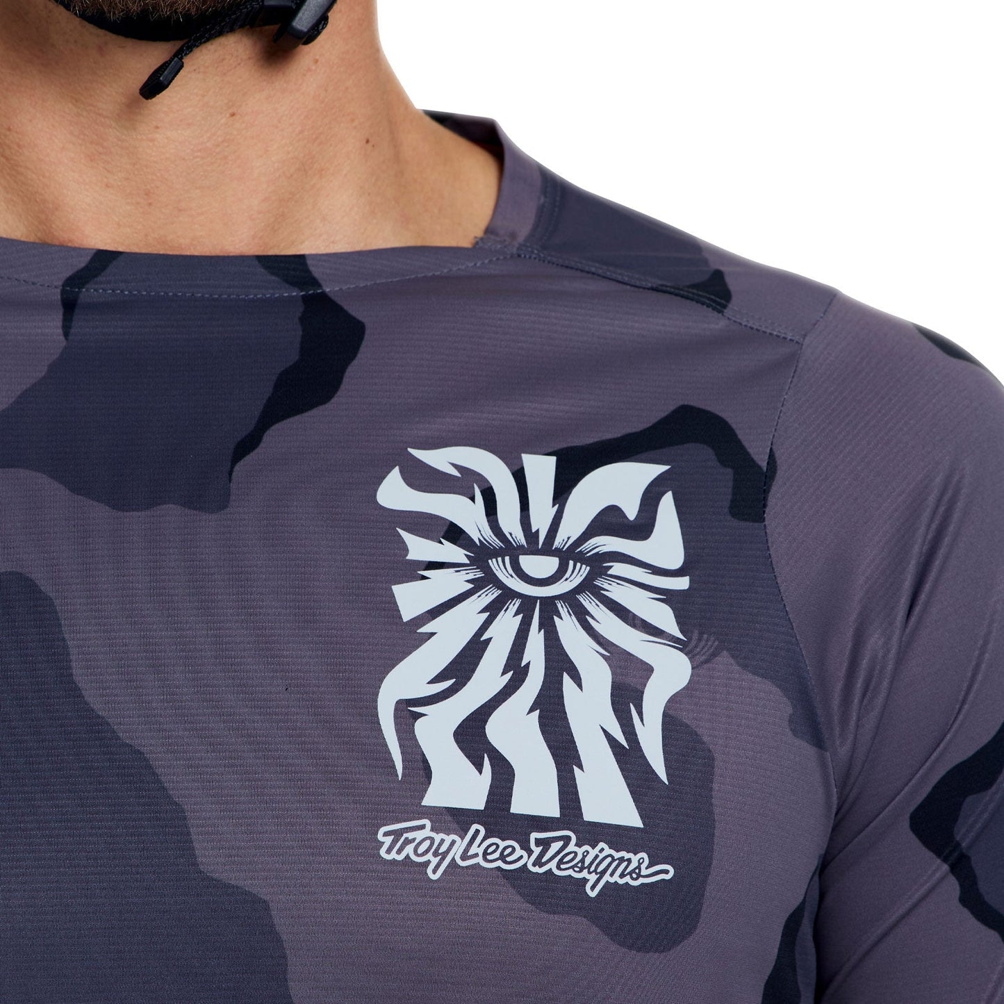 Tröja TROY LEE DESIGNS SKYLINE PRO FLOW CAMO Långa ärmar Carbon