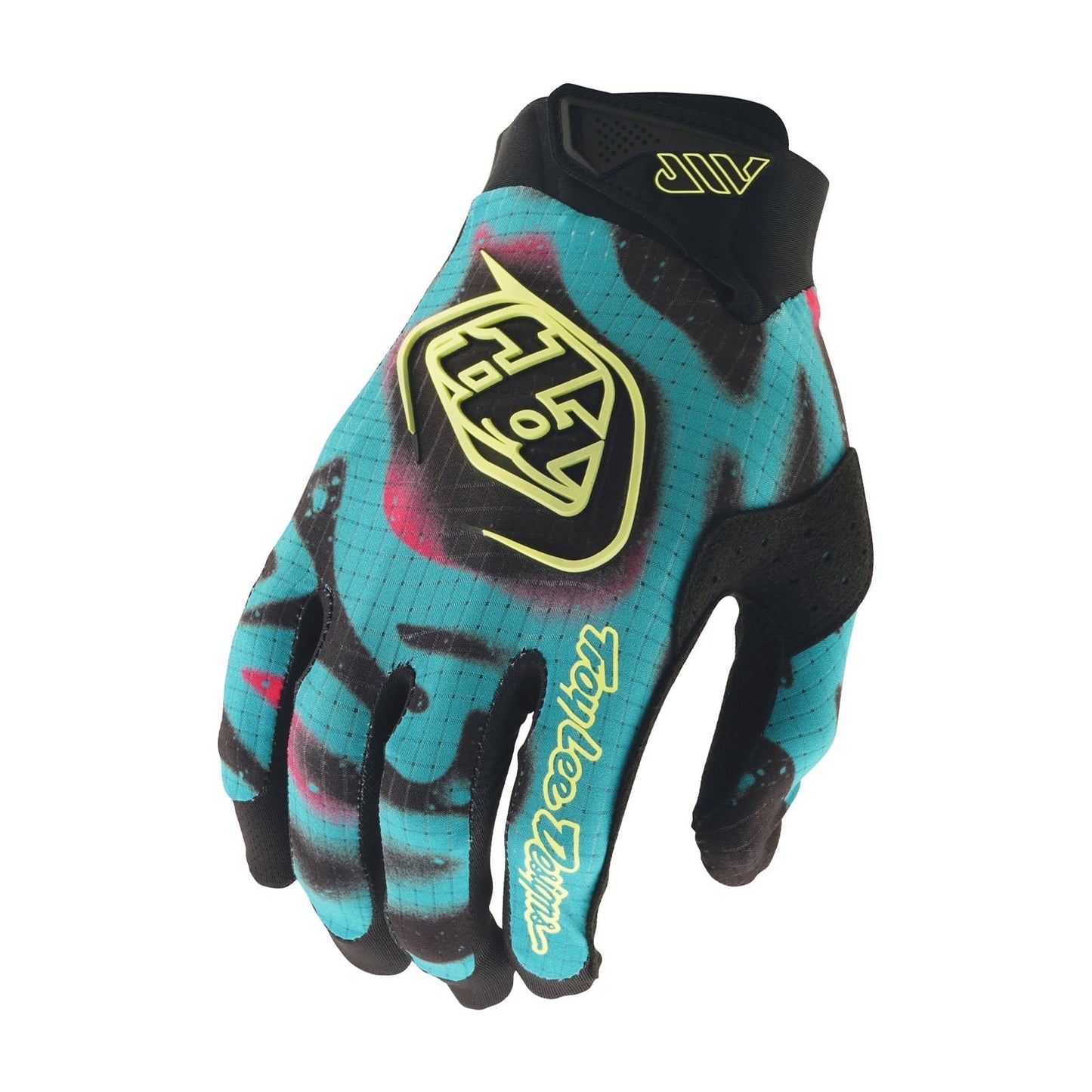 Gants TROY LEE DESIGNS AIR MEMBRANE Noir/Bleu/Jaune