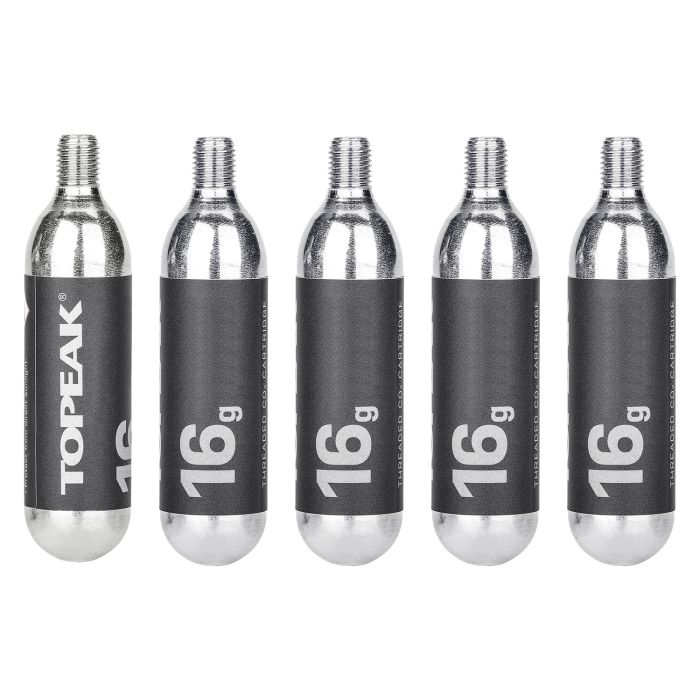 Cartucce CO2 TOPEAK Filettata 16g (5 pezzi)