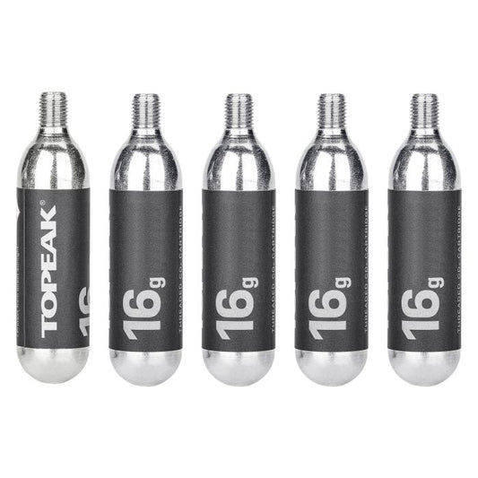 Cartouches CO2 TOPEAK Filetée 16g (5 pieces)