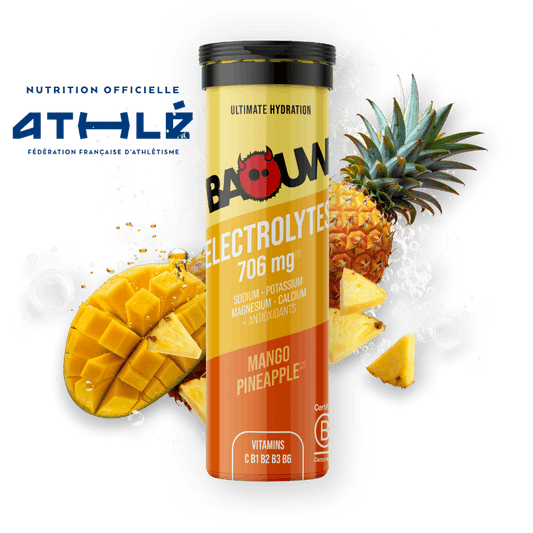 Boisson Énergétique BAOUW (Tube de 10 Pastilles) Mangue/Ananas