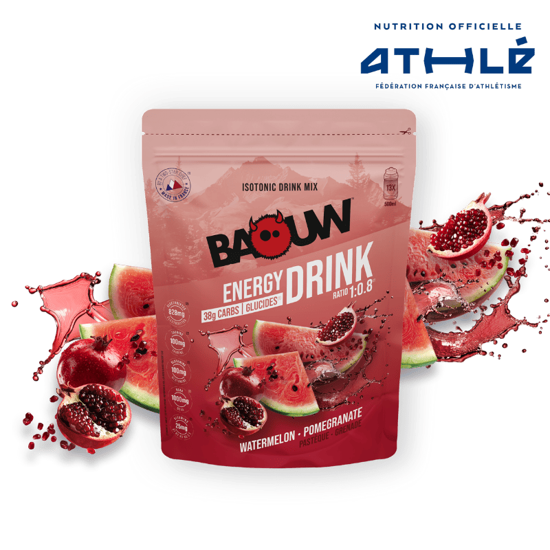 Boisson Énergétique BAOUW ISOTONIC (585g) Pastèque/Grenade
