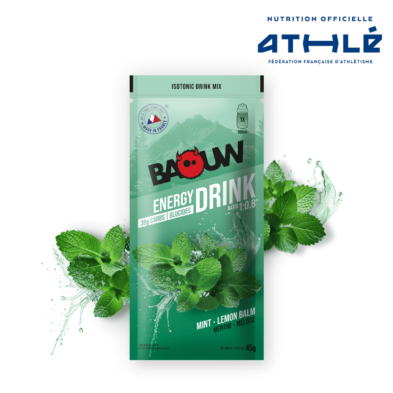 Boisson Énergétique BAOUW ISOTONIC (45g) Menthe/Mélisse