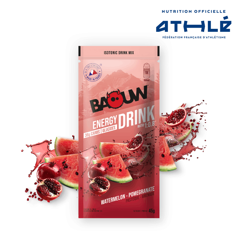Boisson Énergétique BAOUW ISOTONIC (45g) Pastèque/Grenade