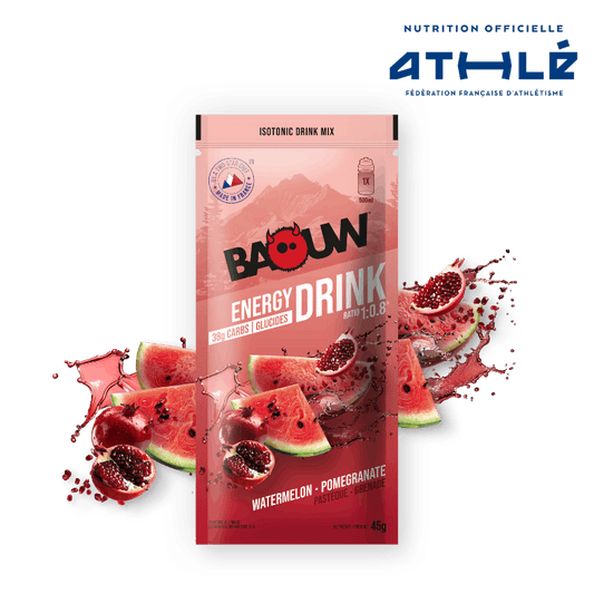 Boisson Énergétique BAOUW ISOTONIC (45g) Pastèque/Grenade