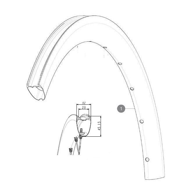 For/Bag Fælgsæt MAVIC COSMIC SL4 45 23mm