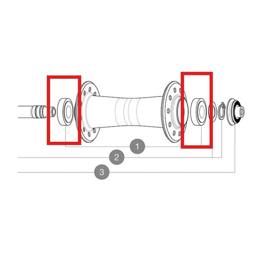 Kit 2 Naaflagerkogels MAVIC 10x22x6mm