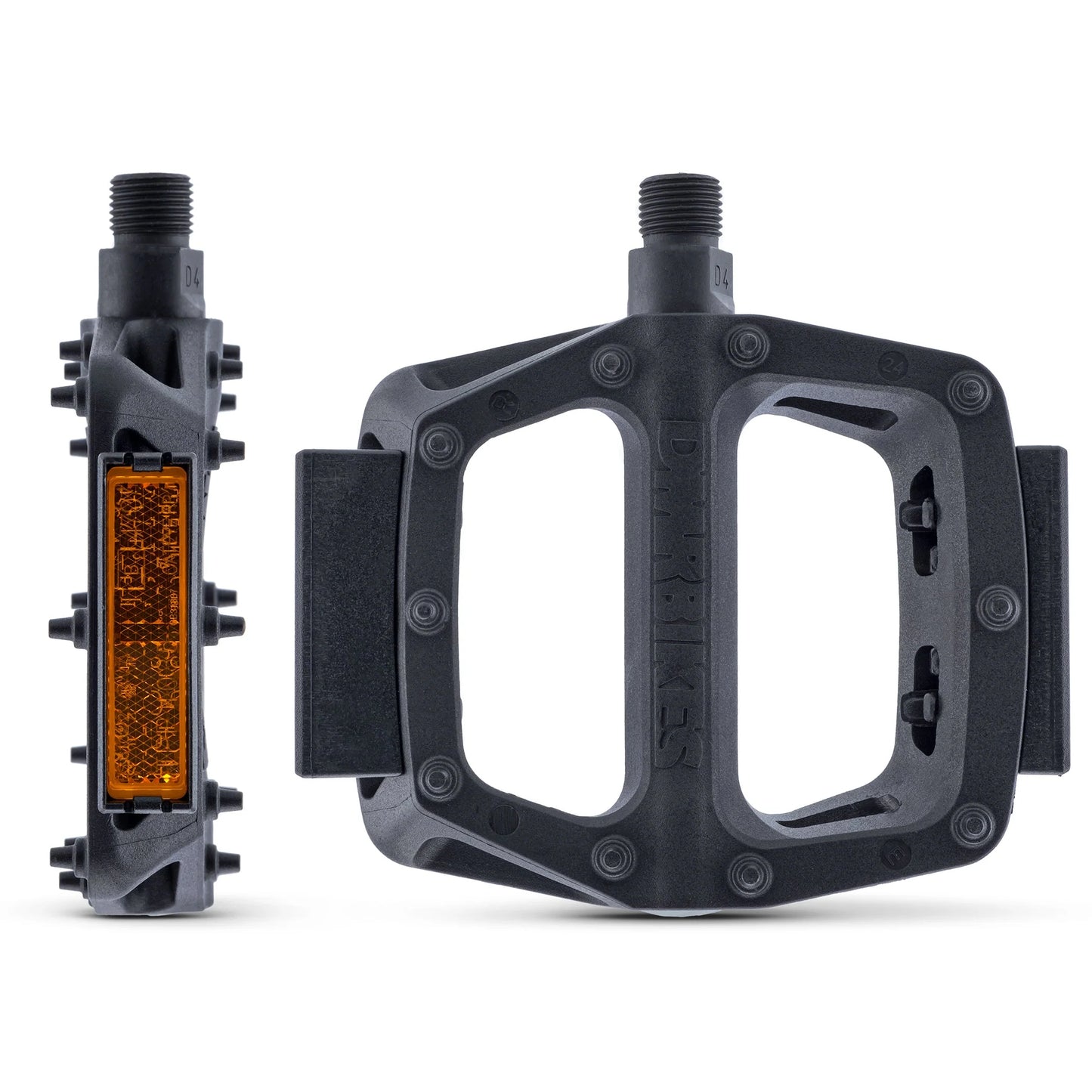 Pedais Planos DMR V6 com Refletores Preto