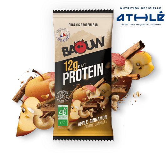 Barre Protéinée BAOUW BIO EXTRA Pomme/Cannelle (50g)