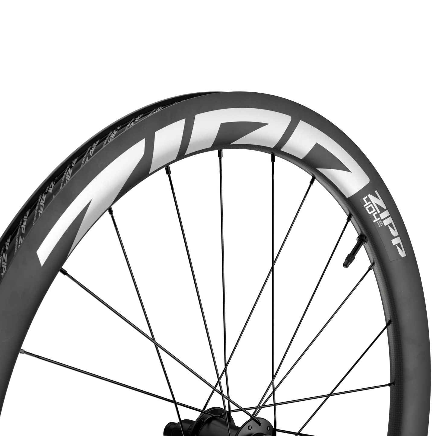 Roue Arrière ZIPP 404 S A1 Tubeless Ready (Center Lock) Noir/Blanc