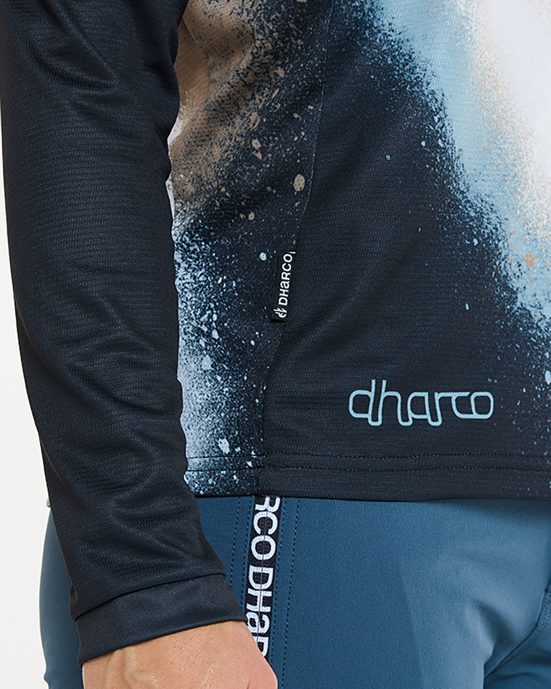 Maglia DHARCO GRAVITY GOLDEN STREAK Maniche Lunghe Donna Nero/Blu