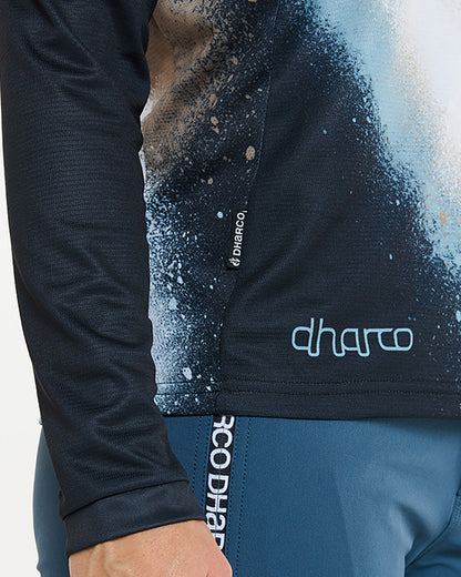 DHARCO GRAVITY GOLDEN STREAK Long Sleeve Women's Jersey Black/Blue