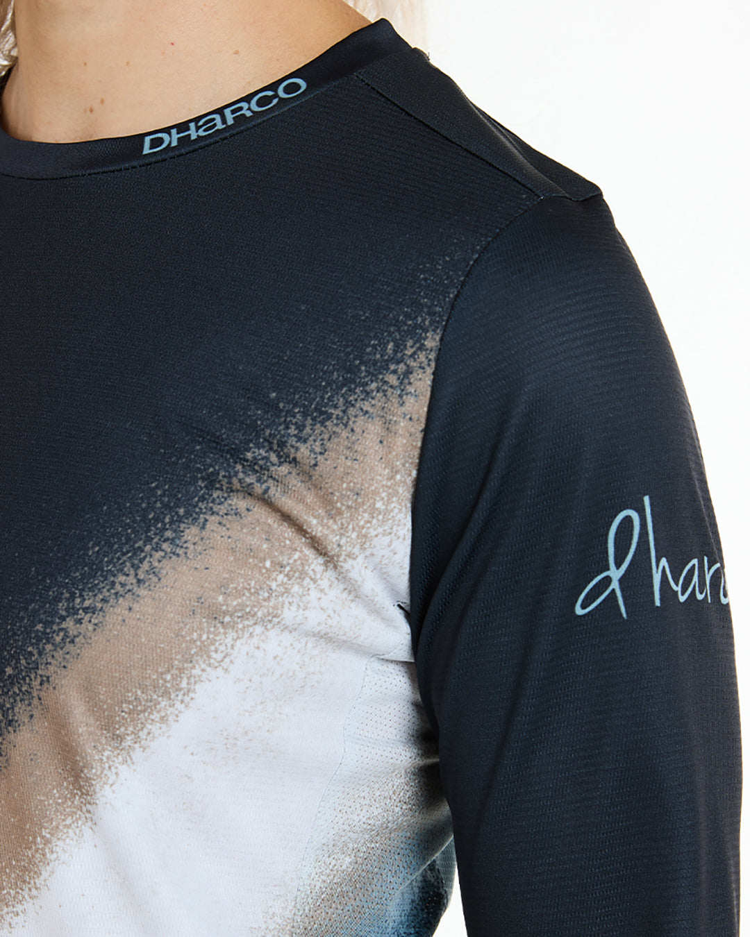 Maglia DHARCO GRAVITY GOLDEN STREAK Maniche Lunghe Donna Nero/Blu