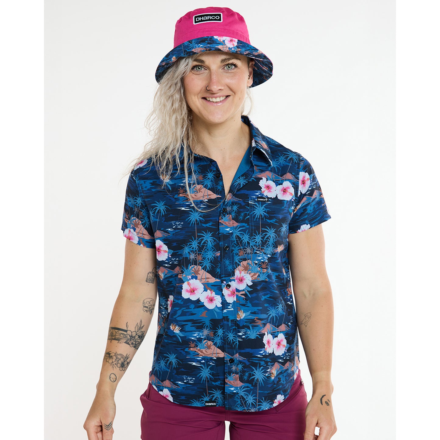 Camicia Tecnica DHARCO TECH PARTY OASIS Donna Blu
