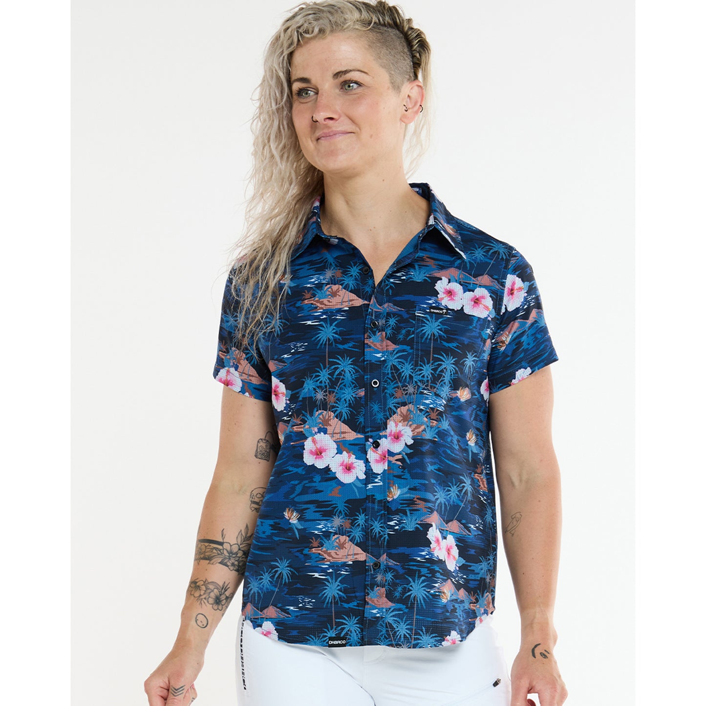 Camicia Tecnica DHARCO TECH PARTY OASIS Donna Blu