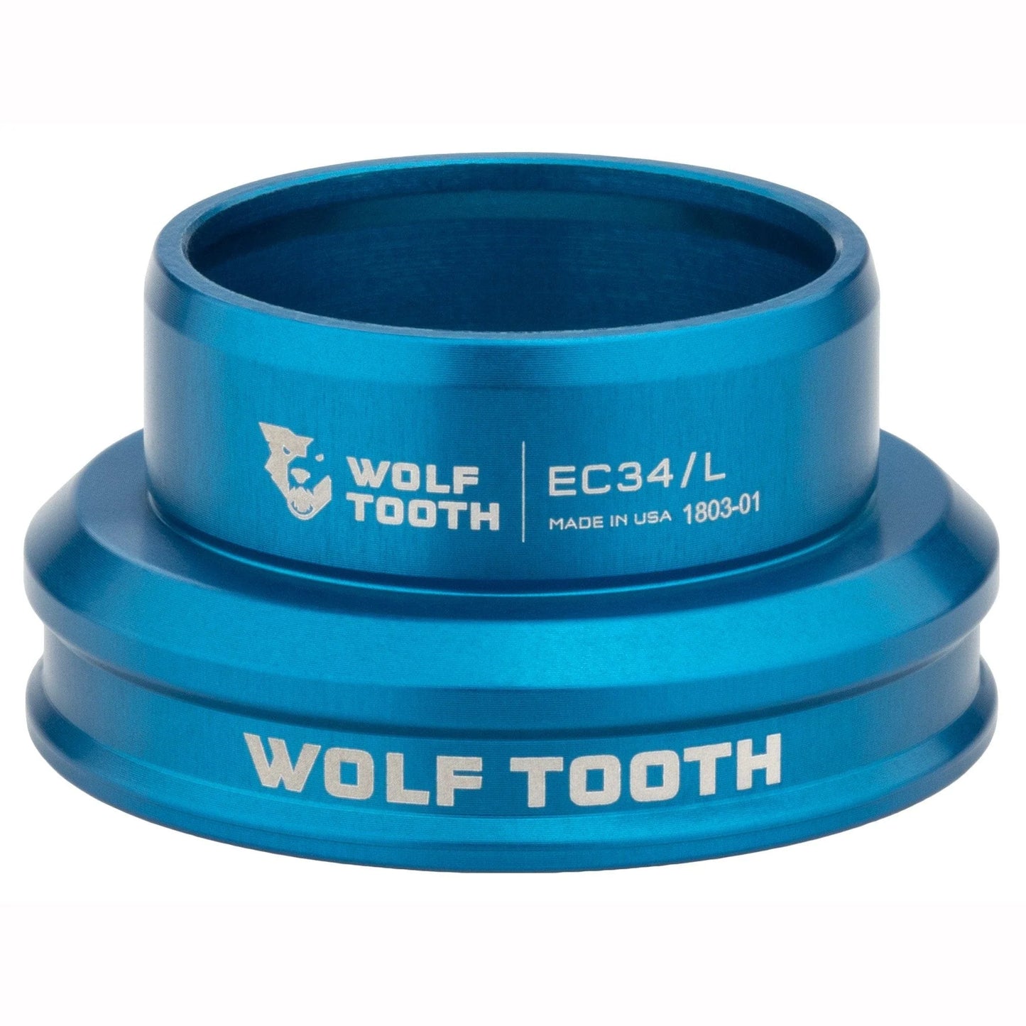 Cuvette Basse pour Jeu de Direction Externe WOLF TOOTH PREMIUM 1"1/8 EC34 Bleu