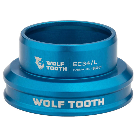 Cuvette Basse pour Jeu de Direction Externe WOLF TOOTH PERFORMANCE 1"1/8 EC34 Bleu