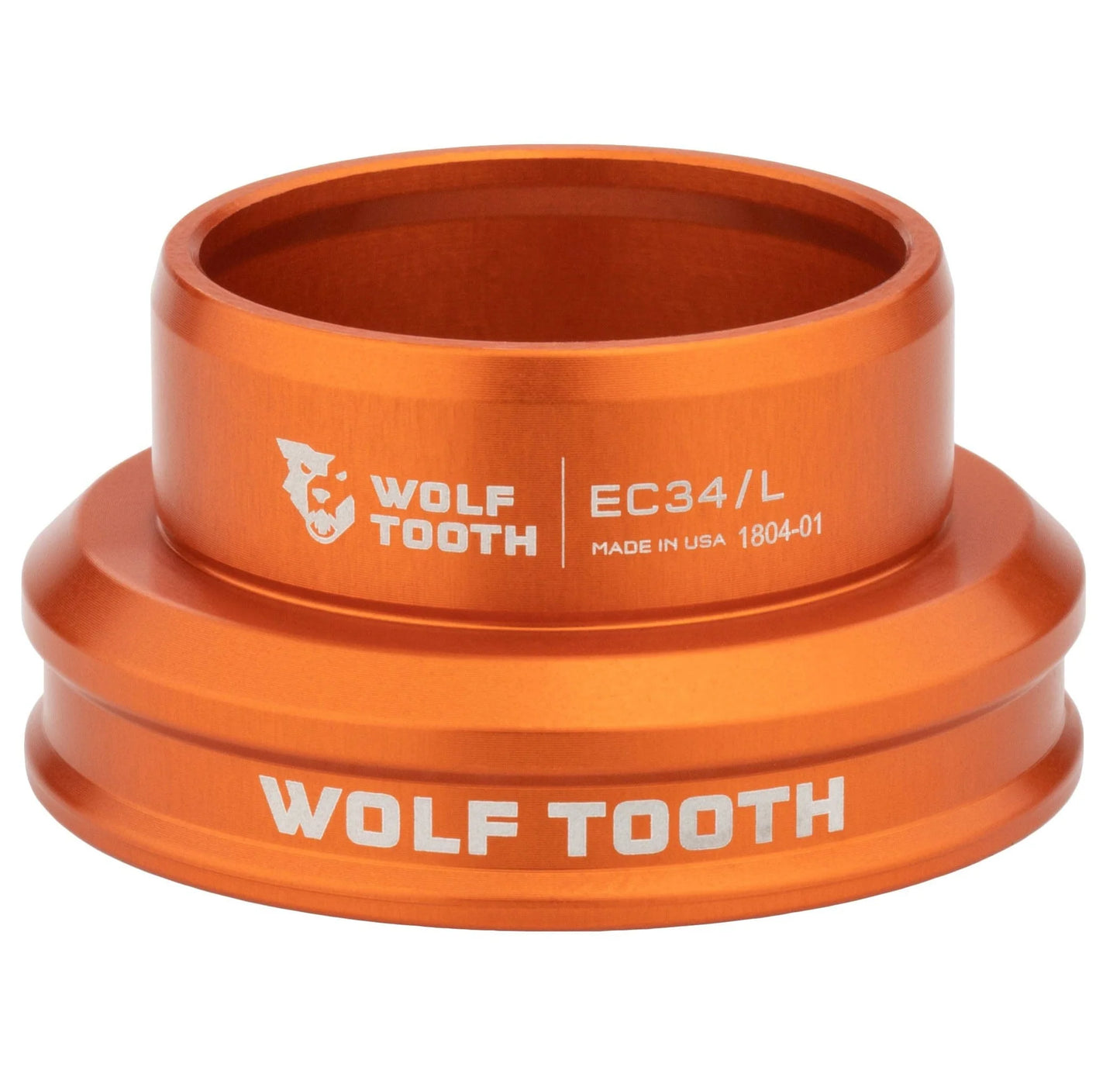 Cuvette Basse pour Jeu de Direction Externe WOLF TOOTH PREMIUM 1"1/8 EC34 Orange