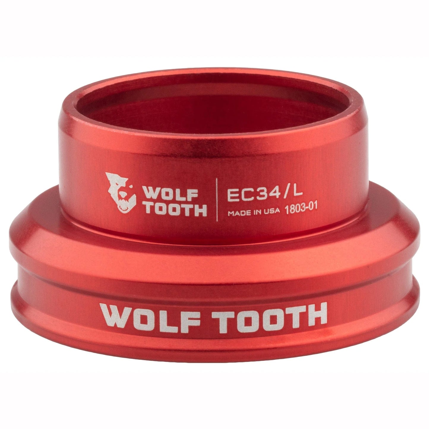 WOLF TOOTH PREMIUM Lower Cup for External Headset 1"1/8 EC34 Red