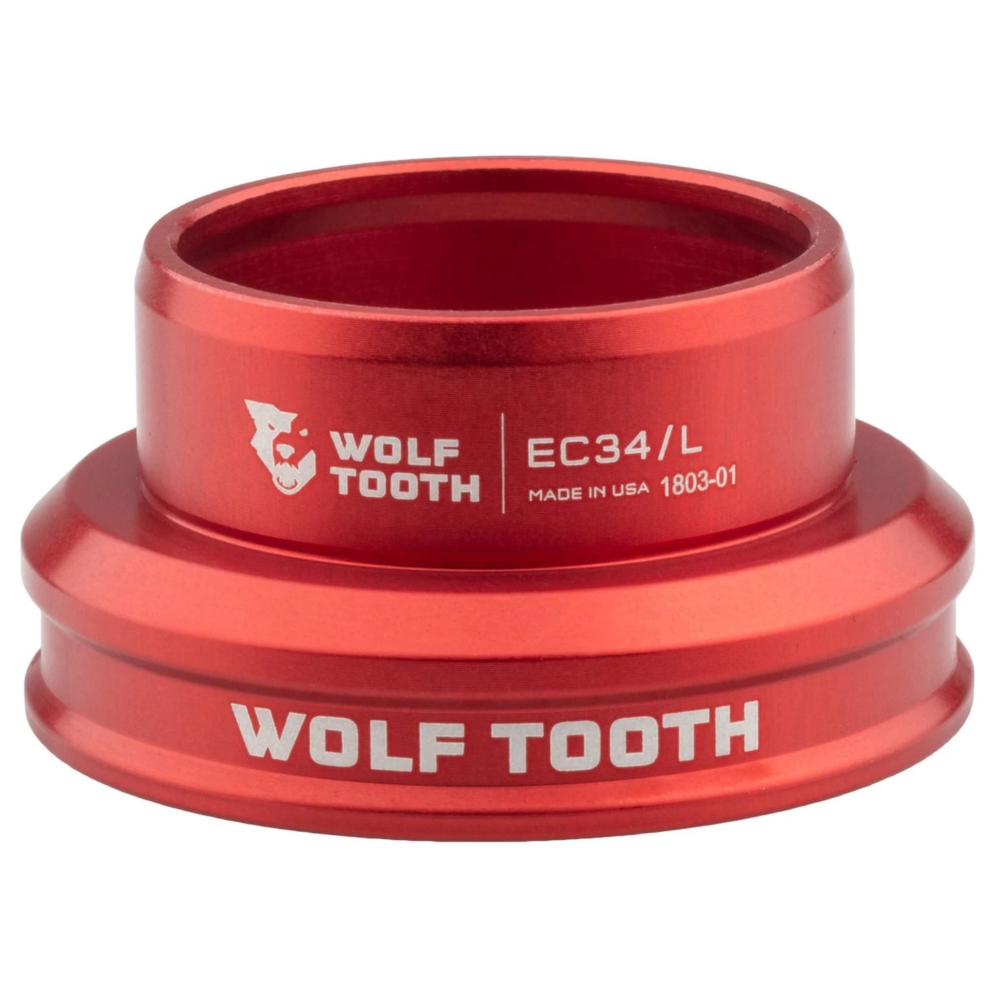 Cuvette Basse pour Jeu de Direction Externe WOLF TOOTH PERFORMANCE 1"1/8 EC34 Rouge