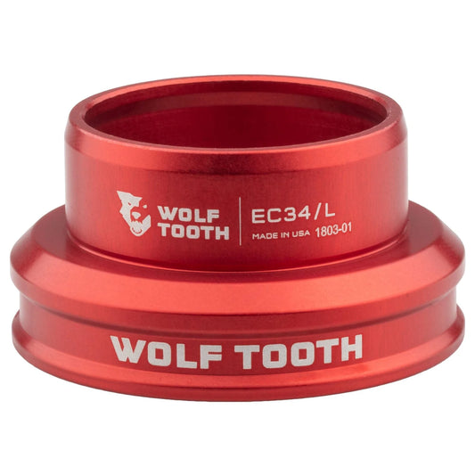Cuvette Basse pour Jeu de Direction Externe WOLF TOOTH PERFORMANCE 1"1/8 EC34 Rouge