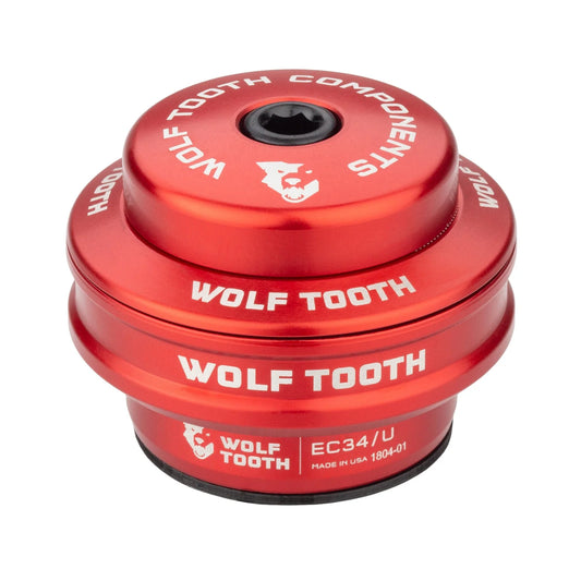 Cuvette Haute pour Jeu de Direction Externe WOLF TOOTH PREMIUM 1"1/8 EC34 Stack 16 mm Rouge